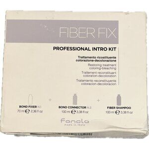 Fanola Fiber Fix Bond Fixer No 1 and Connector No 2 + Fiber Shampoo SET